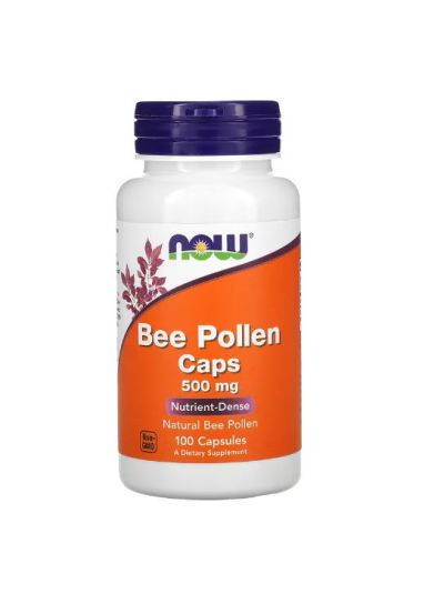 NOW FOODS BEE POLLEN CAPSULES, 500 MG, 100 CAPSULES