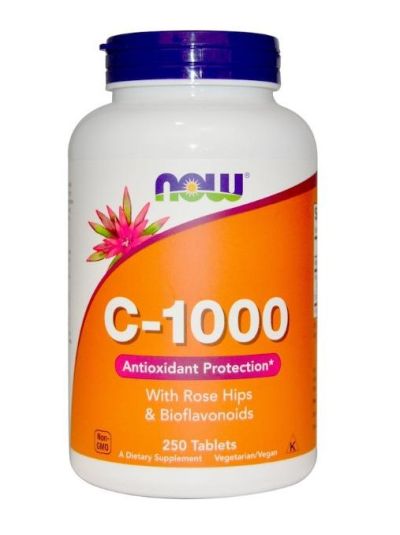 NOW FOODS C-1000 WITH ROSEHIP & BIOFLAVONOIDS 250 TABLETS