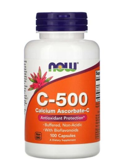 Now Foods C-500 Calcium Ascorbate-C, 100 Capsules
