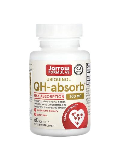 Jarrow Formulas Ubiquinol QH-Absorb, 200 mg, 60 Softgelkapseln