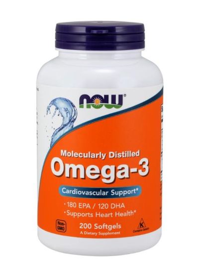 NOW FOODS OMEGA-3 200 FISHSOFTGEL CAPSULES