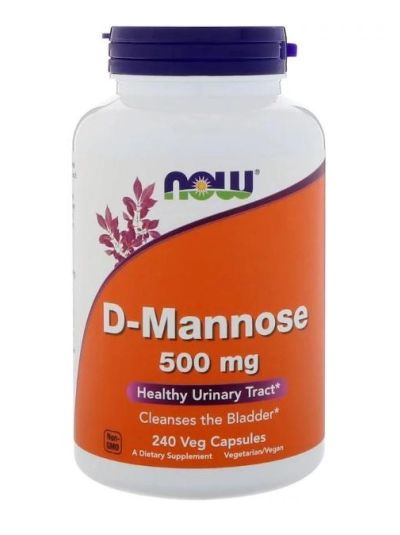 NOW FOODS D-MANNOSE 500 MG 240 VEGETARIAN CAPSULES