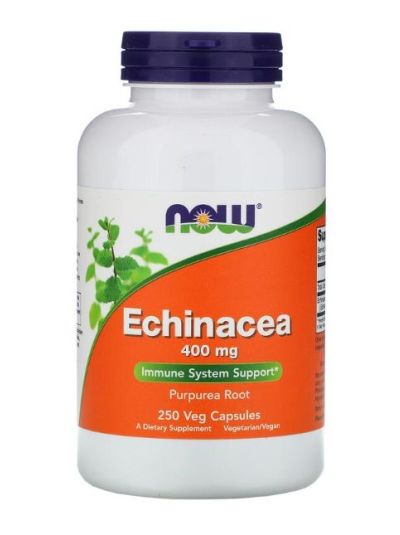Now Foods Echinacea 400 mg, 250 vegetarian capsules