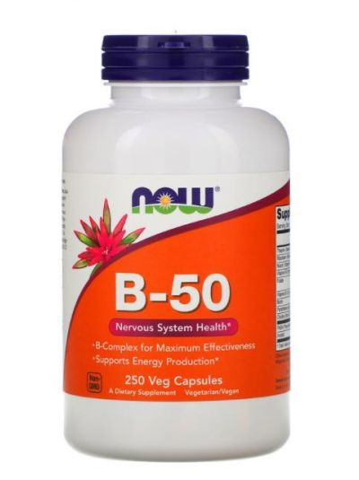 NOW FOODS B-50 COMPLEX HIGH DOSE 250 VEGETARIAN CAPSULES