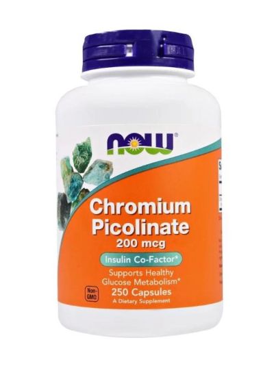 NOW FOODS CHROMPICOLINAT 200 MCG 250 KAPSELN
