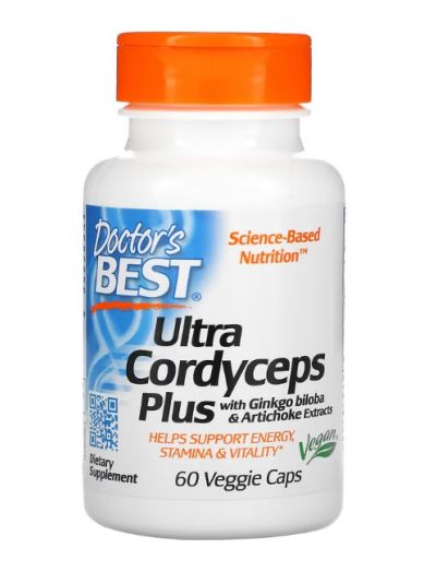 Doctor's Best Ultra Cordyceps Plus, 60 Vegetable Capsules