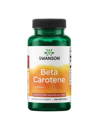 Swanson Beta-Carotene 25,000 Iu (7,500 mcg Rae) 300 Softgels