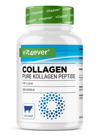 VIT4EVER Collagen Peptides (Bovine), 300 Capsules