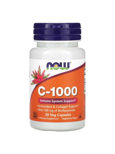 NOW FOODS C-1000 WITH 100 MG BIOFLAVONOIDS 30 CAPSULES