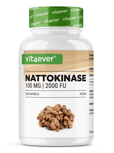 Vit4ever Nattokinase - 2000 FU - 365 Kapseln with 100 mg each