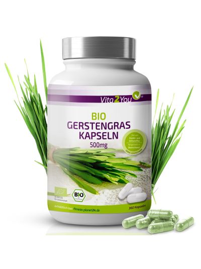 VITA2YOU ORGANIC BARLEY GRAS 500 MG 360 CAPSULES