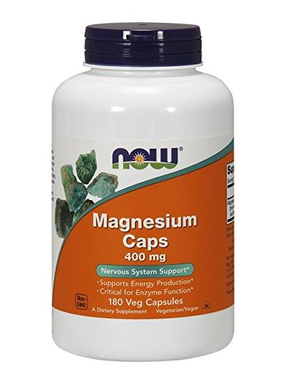 Now Foods Magnesium Caps 400 mg 180 Veggie Caps