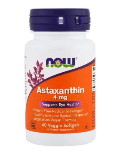 NOW FOODS ASTAXANTHIN 4 MG 60 VEGETARIAN SOFTGELS