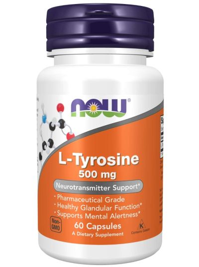 Now Foods L-Tyrosin 500 mg, 60 capsules