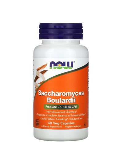 Now Foods Saccharomyces boulardii, 60 Vegetarian Capsules