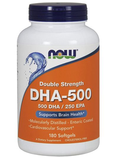 NOW FOODS DHA-500/EPA-250 DOUBLE STRENGTH 180 SOFTGEL CAPSULES