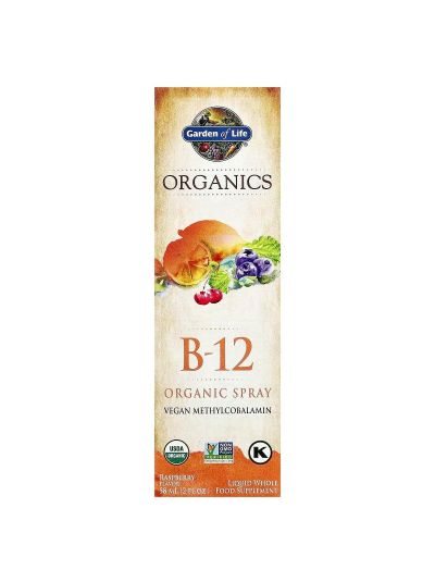 Garden of Life, Organics, B-12 Organic Spray, Raspberry, 2 fl oz (58 ml)