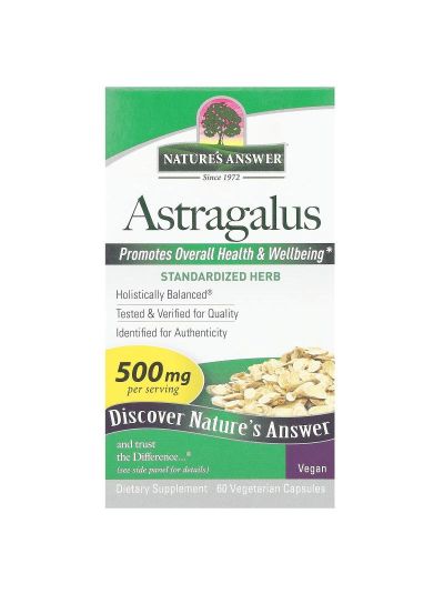 Nature's Answer, Astragalus, Tragant, 500 mg, 60 pflanzliche Kapseln