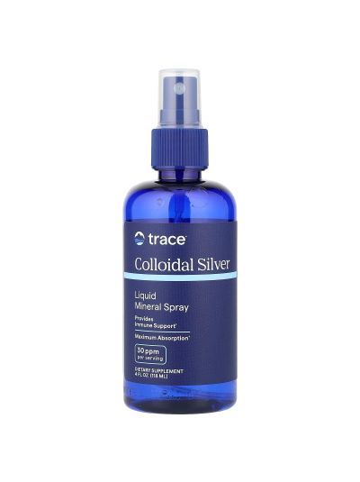 Trace Minerals, Colloidal Silver Mineral Spray, 4 fl oz (118 ml)