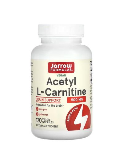 Jarrow Formulas Acetyl L-Carnitine, 500 mg, 120 Veggie Caps