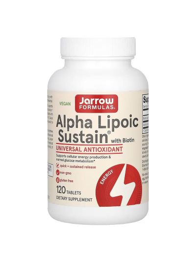 JARROW FORMULAS, ALPHA LIPOIC SUSTAIN WITH BIOTIN, 300 MG, 120 TABLETS