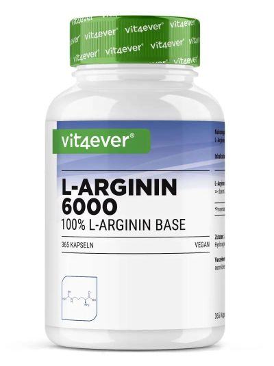 Vit4ever L-Arginine Intenso - 6000 mg per daily serving - 365 capsules