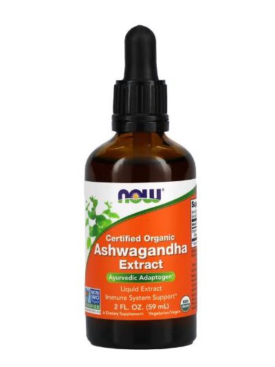 NOW FOODS CERTIFIED ORGANIC ASHWAGANDHA EXTRACT 59ML