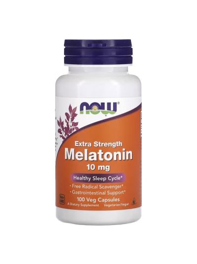 NOW Foods, Extra Strength Melatonin, 10 mg, 100 Veg Capsules