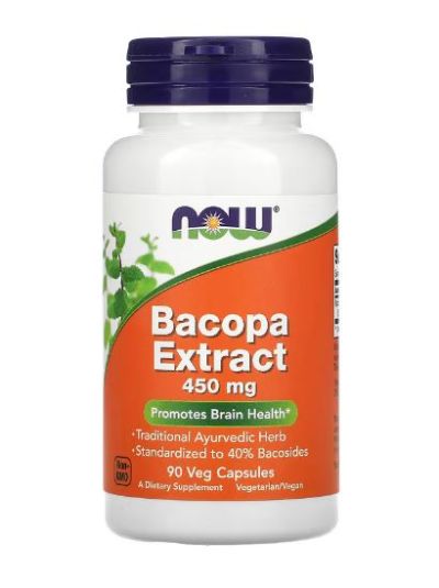 NOW FOODS BACOPA EXTRACT, 450MG, 90 VEGETABLE CAPSULES