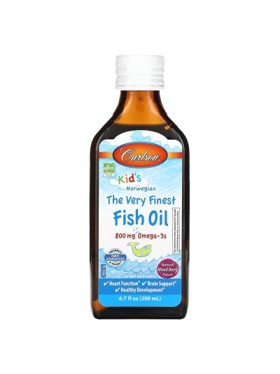 CARLSON LABS FOR KIDS NORWEGIAN FISH OIL, NATURAL Mixed Berry 200ML