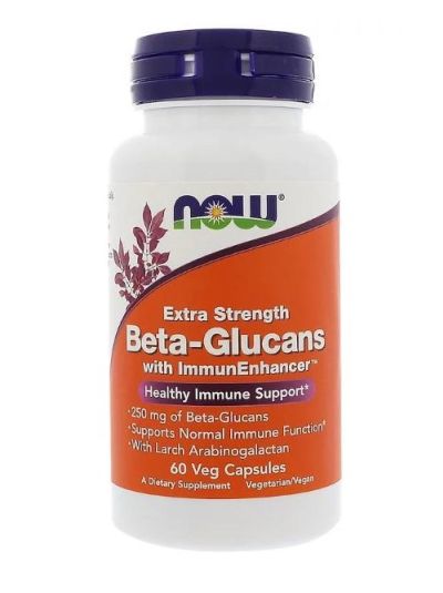 NOW FOODS BETA-GLUCANS WITH IMMUNENHANCER EXTRA STRENGTH 250 MG 60 VEG CAPS