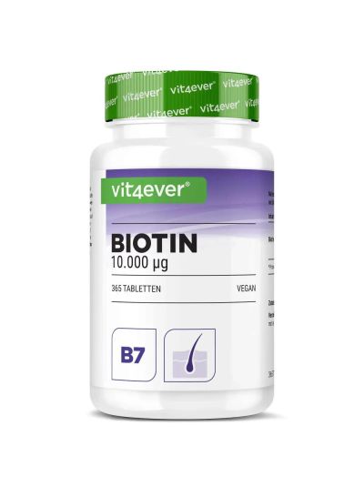 Vit4ever Biotin - 10.000 mcg, 365 Tablets