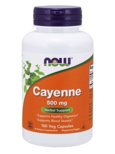 Now Foods Cayenne 500 mg, 100 Veg Capsules