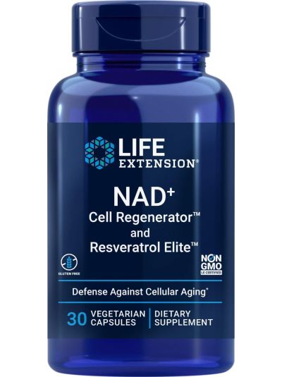 Life Extension NAD+ Cell Regenerator™ and Resveratrol Elite™ 30 Vege Capsules