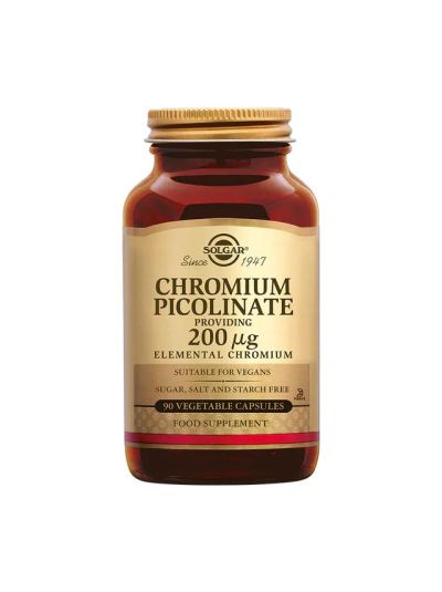 Solgar, Chromium Picolinate, 200 mcg, 90 Vegetable Capsules