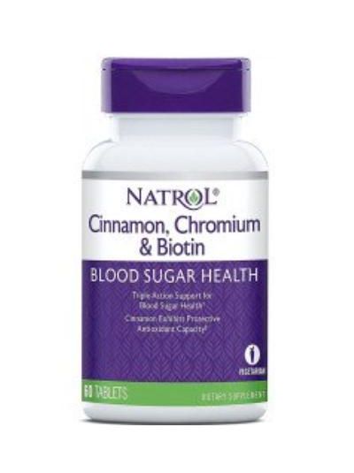 Natrol Cinnamon Chromium & Biotin 60 Tablets