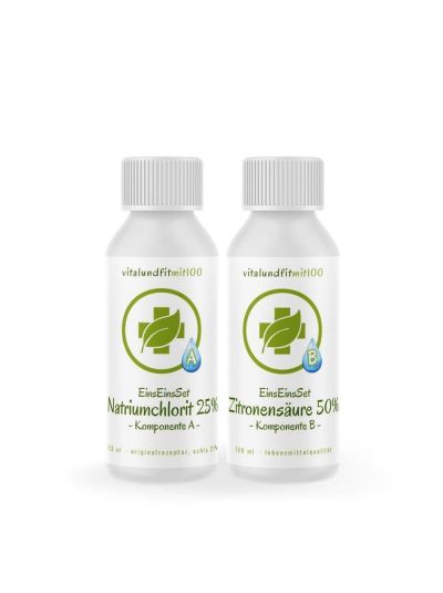 VITALUNDFITMIT100 SODIUM CHLORITE solution 25% + citric acid 50% IN 100 ML SET