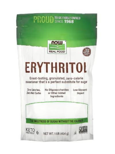 NOW FOODS REAL FOOD, ERYTHRITOL 454G