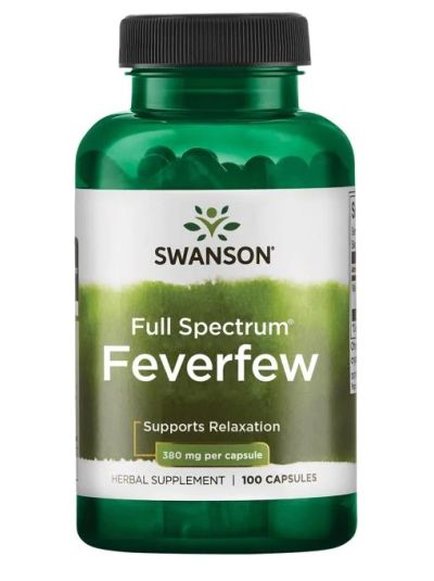 Swanson Premium- Full Spectrum Feverfew 380mg 100 Capsules