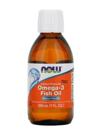 NOW FOODS OMEGA-3 FISH OIL LEMON FLAVOR 200ML