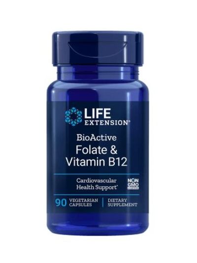 Life Extension BioActive Folate & Vitamin B12, 90 Vege. Capsules