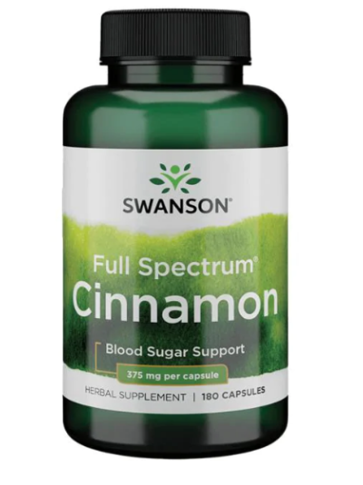 SWANSON PREMIUM - FULL SPECTRUM CINNAMON 375MG 180 CAPSULES
