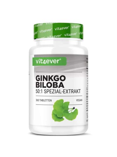 Vit4ever Ginkgo Biloba 6000 mg - Ginkgo Special Extract - 365 tablets