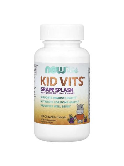 NOW FOODS Kid Vits, Grape Splash, 120 Chewable Tablets