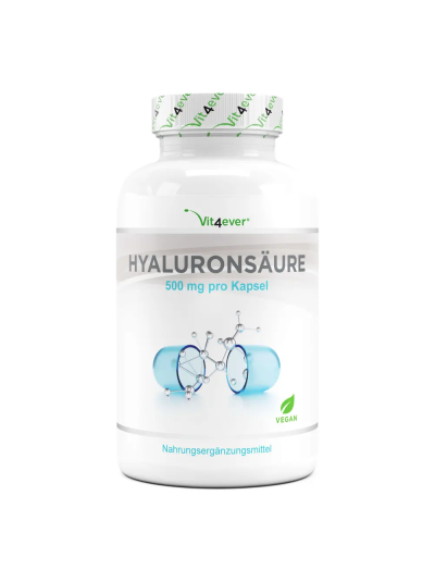 Vit4ever Hyaluronic Acid 500 mg, 180 Capsules