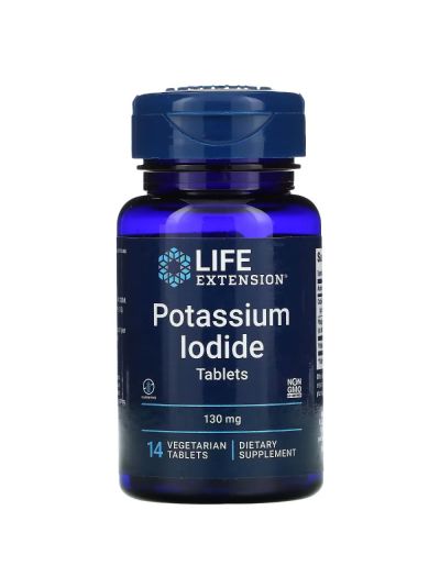 Life Extension, Kaliumiodidtabletten, 130 mg, 14 Tabletten