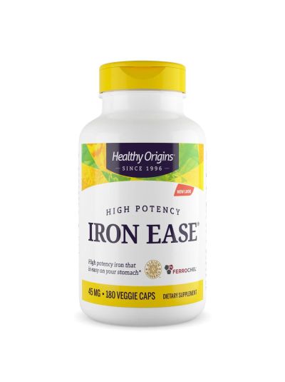 Healthy Origins, Iron Ease 45mg, 180 capsules