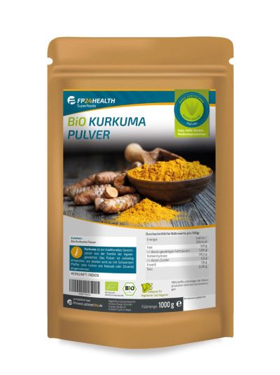 FP24 Health ORGANIC Turmeric Powder 1kg - ground turmeric - from India - 1000g