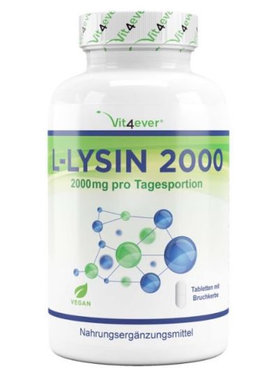  Vit4ever L-Lysine 2000 - 1000 mg - 365 tablets