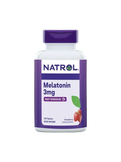Natrol Melatonin, Fast Dissolving, Strawberry Flavor, 3 mg, 150 Tablets